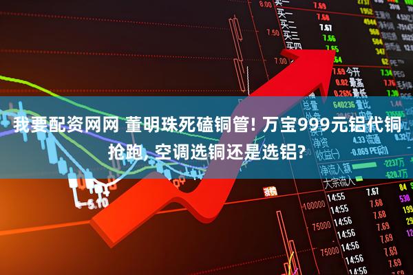 我要配资网网 董明珠死磕铜管! 万宝999元铝代铜抢跑, 空调选铜还是选铝?